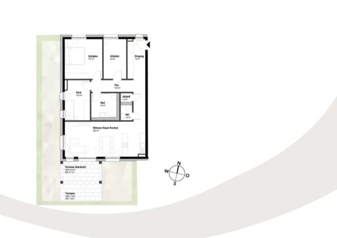 Wohnung H2.0.3 mit Garten