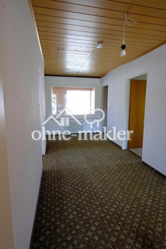 Wohndiele, hinten Treppenhaus