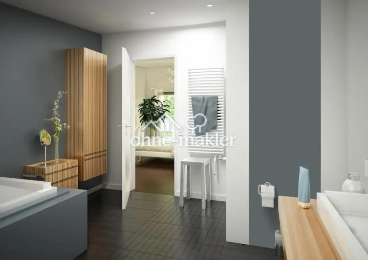 Projektiertes Badezimmer