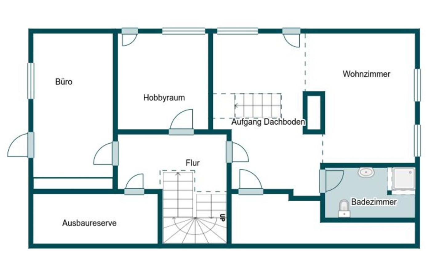 Grundriss Skizze 1.OG