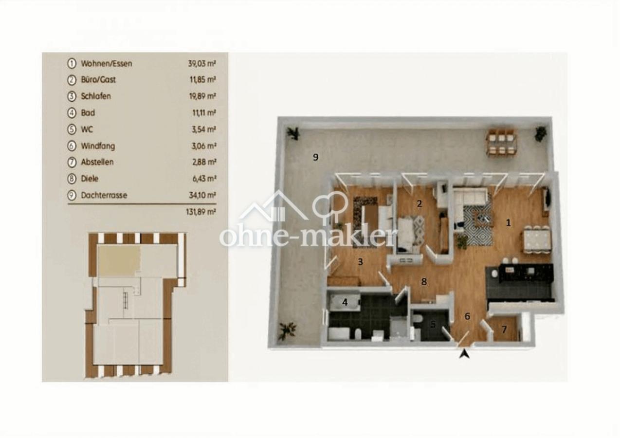 3D Plan m. Aufteilung