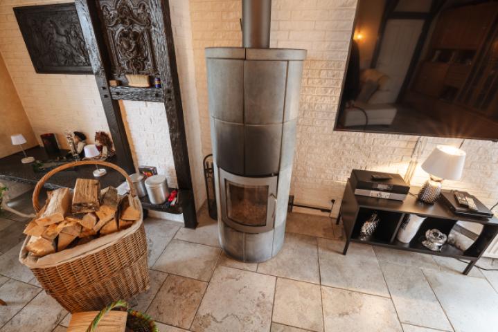 Kaminofen im Wohnbereich