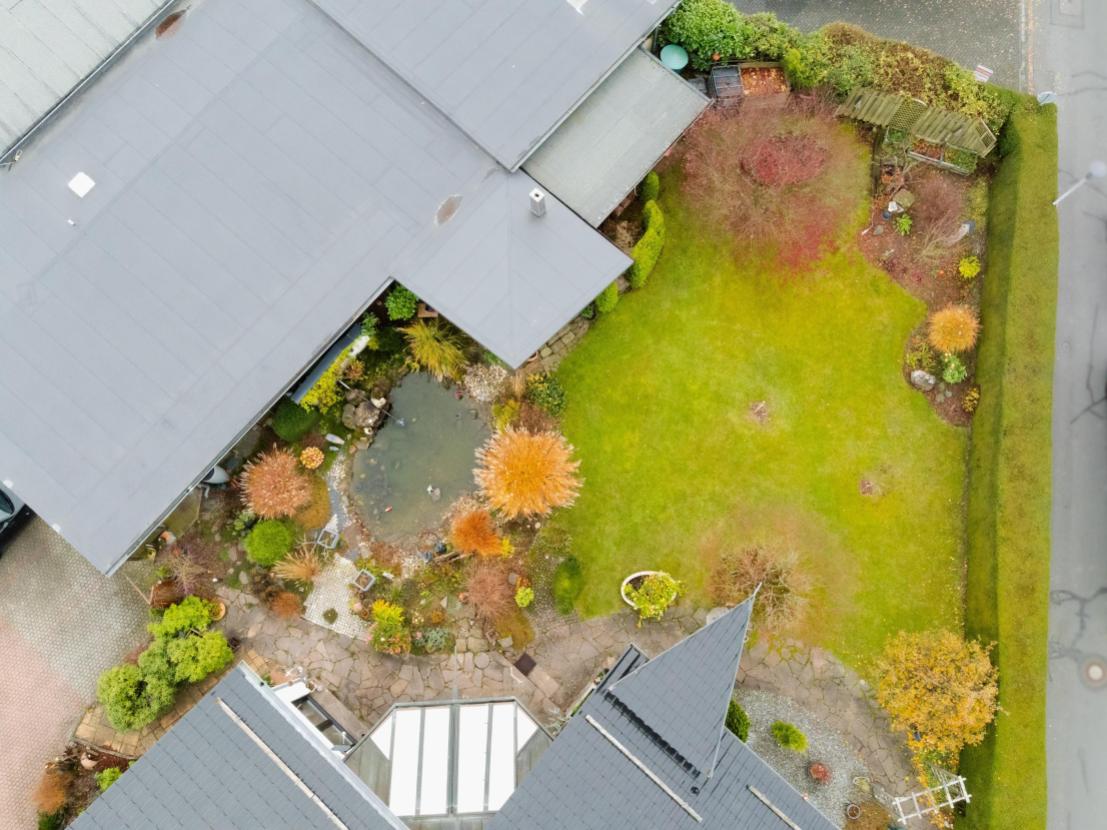 Vogelperspektive Garten