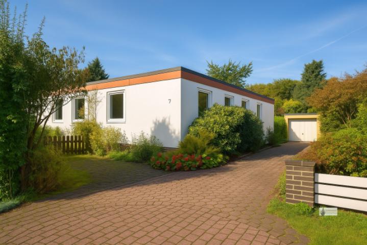 Haus aus Sicht der Einfahrt