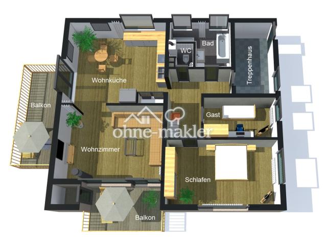 Grundriss illustriert