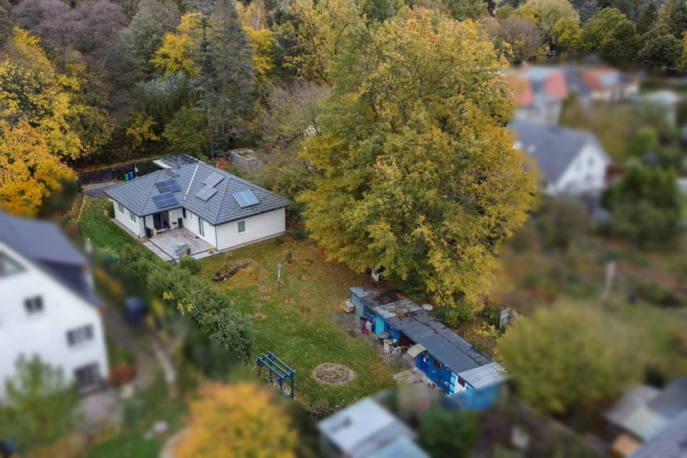 Luftbild Haus und Garten