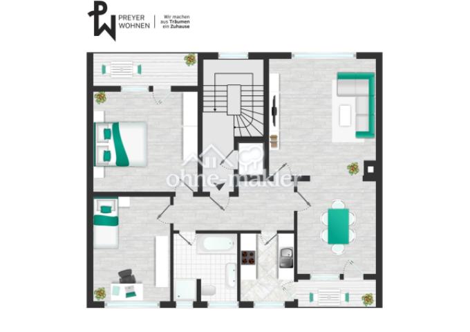 Grundriss Variante offen