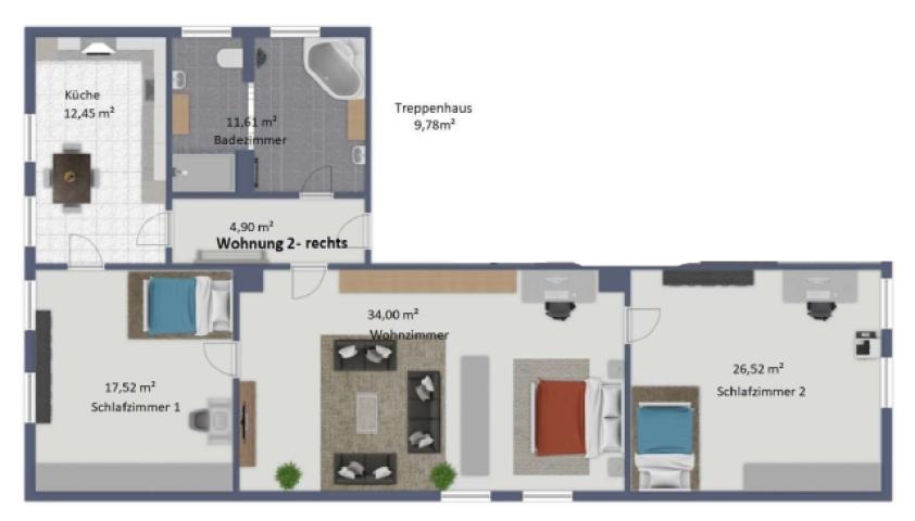 Grundriss Wohnung 107 m²