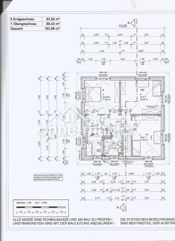 Grundriß Obergeschoß