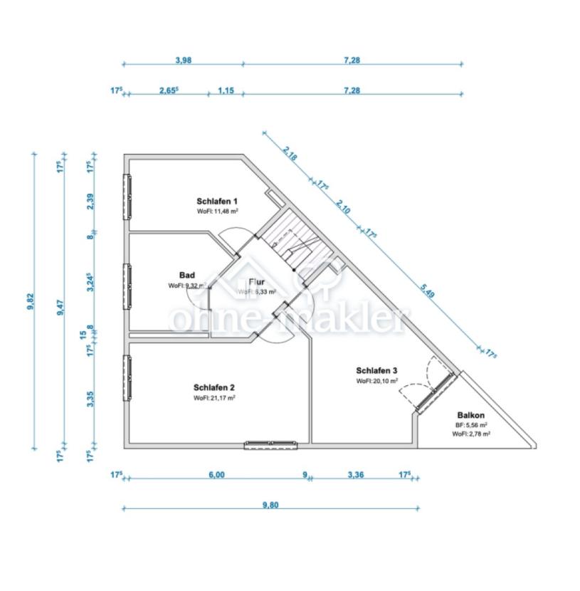 Grundriss Obergeschoss