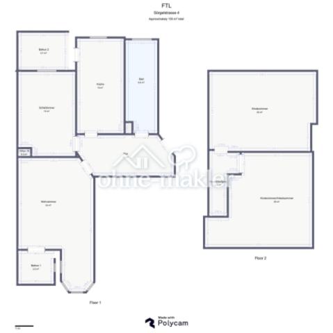 Grundriss mit Grundflächen