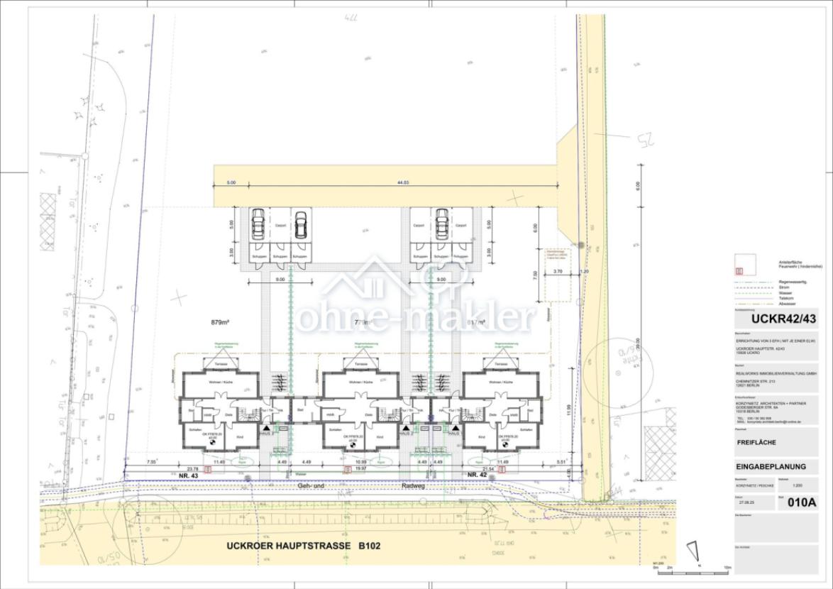 Lageplan Haus 1 + 2 + 3