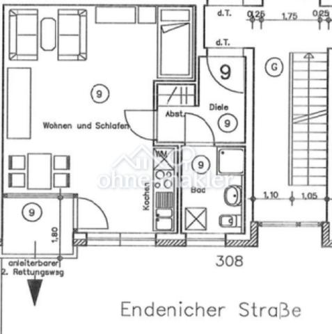 Grundriss Wohnung Nr. 9