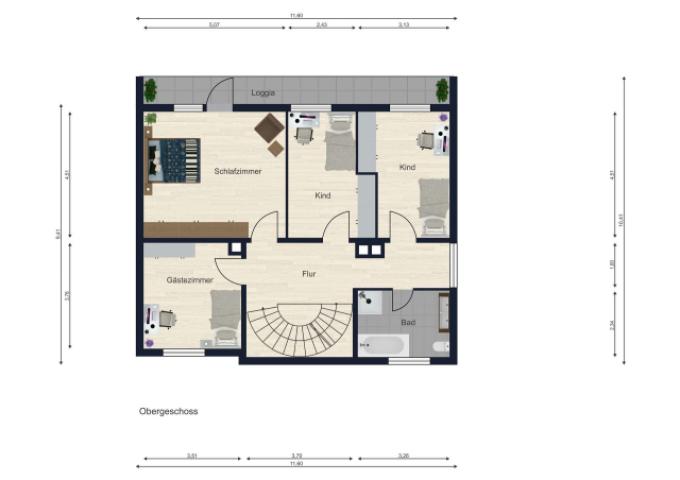 Grundriss Obergschoss