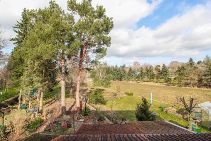 hinterer Gartenbereich mit Blick ins Grüne