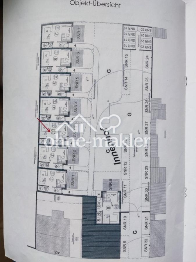 Hausreihe mit Innenhof