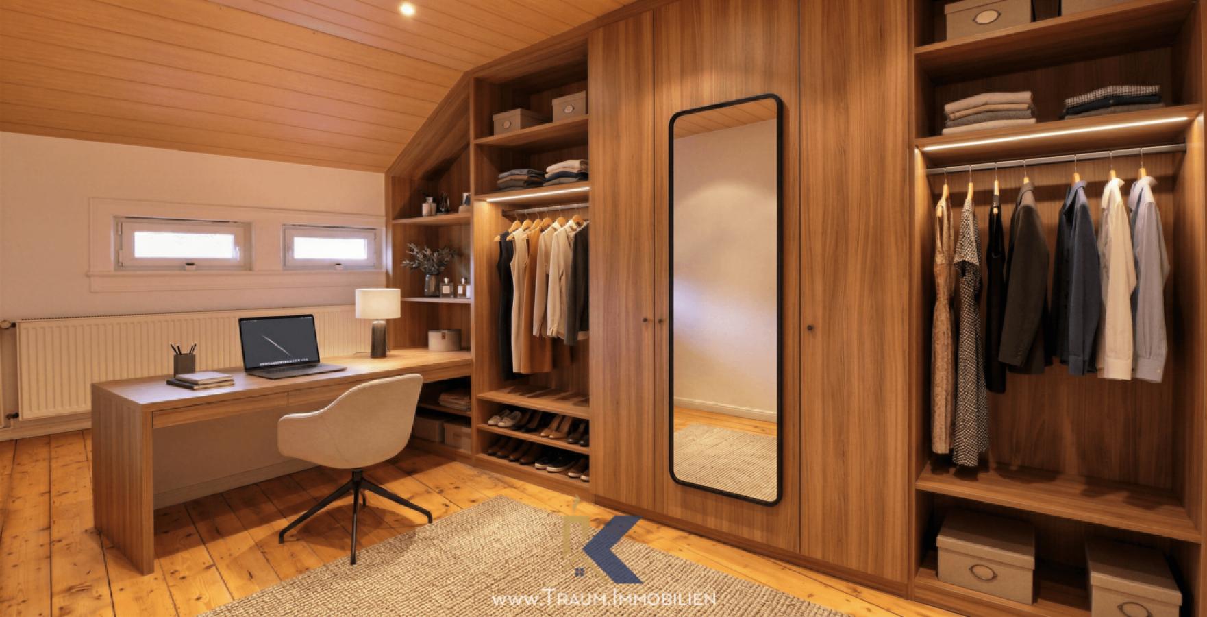 So könnte es aussehen: Ankleidezimmer/ Büro