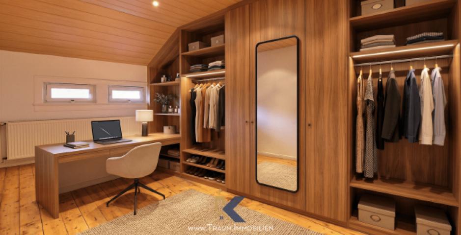 So könnte es aussehen: Ankleidezimmer/ Büro