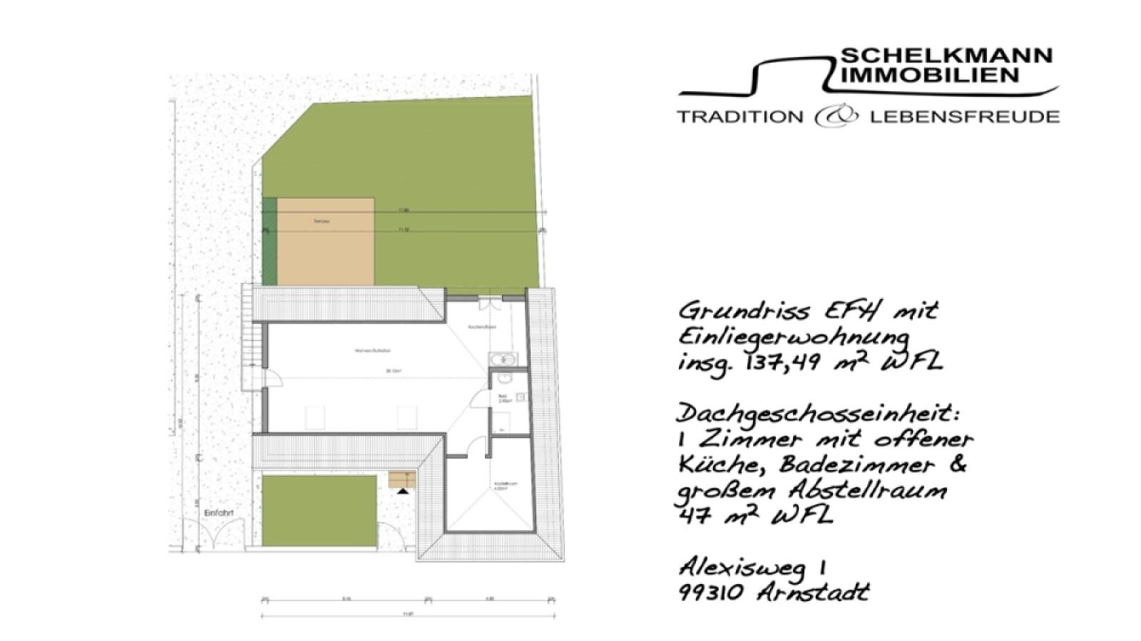 Grundriss OG Alexisweg 1 in Arnstadt