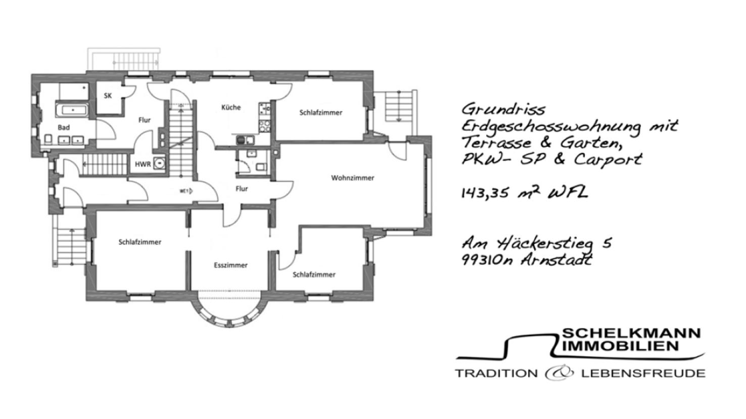 Grundriss Erdgeschosswohnung
