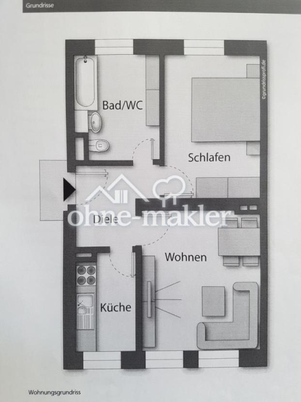 Grundriss der Wohnung