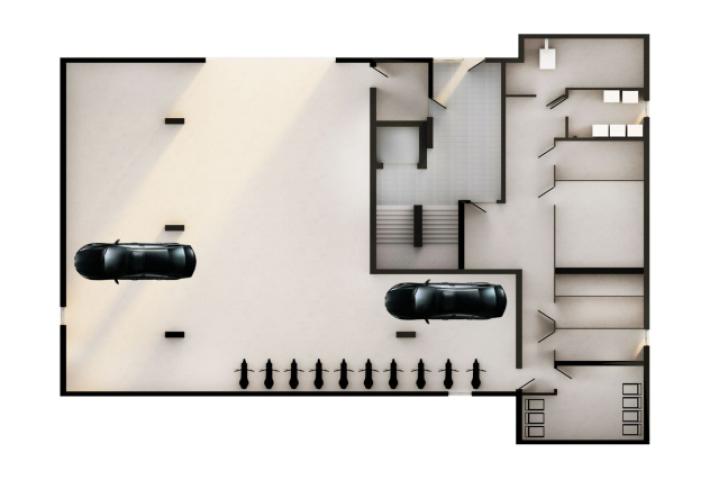 Kellergeschoss- Tiefgarage