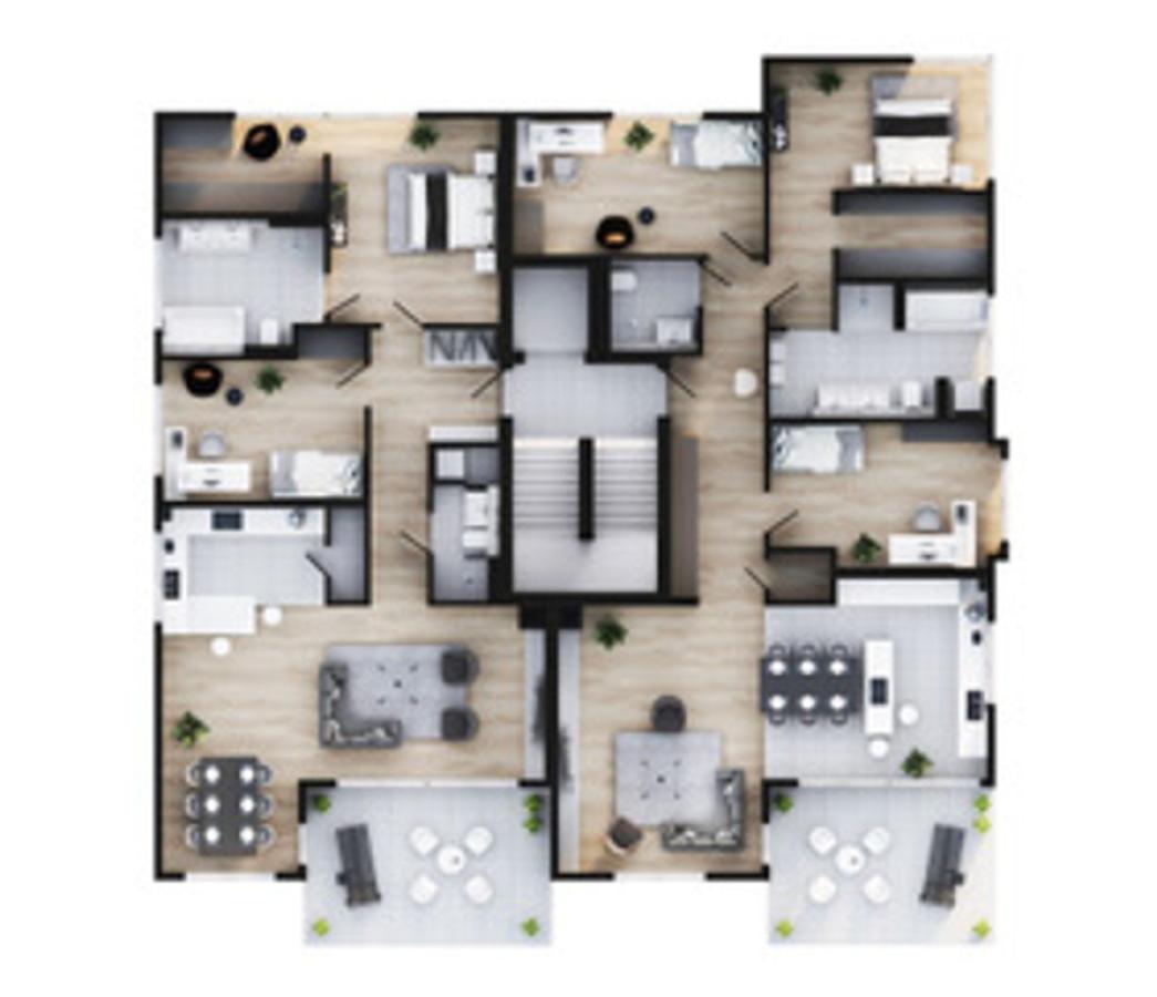 Grundrisse 1. OG Wohnungen 3 - 4