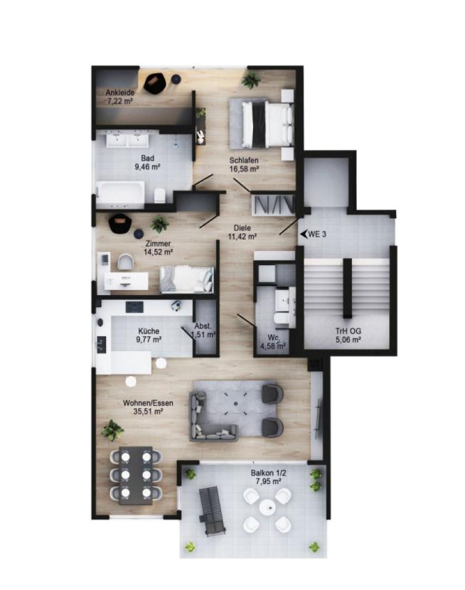 Grundrisse Wohnung Nr. 3