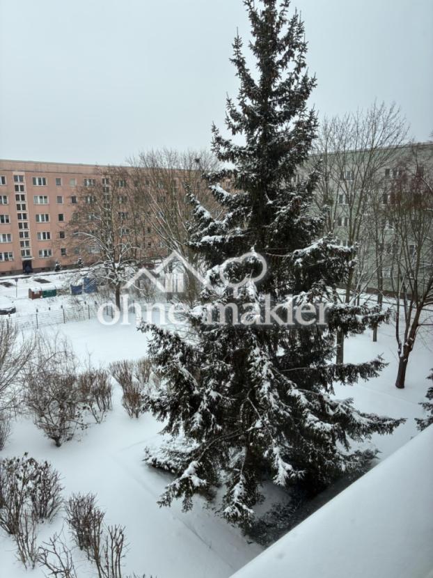 Blick in den winterlichen Hof