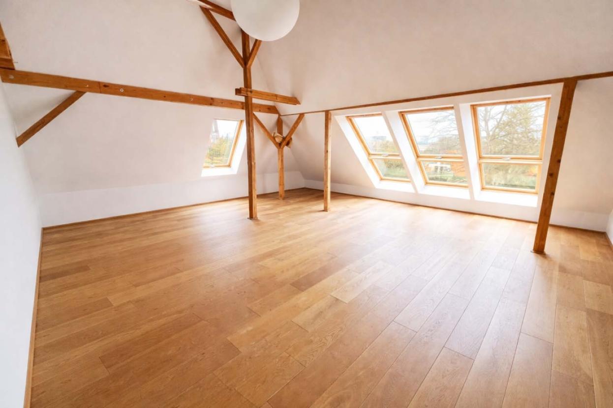 Raumansicht im Dachgeschoss