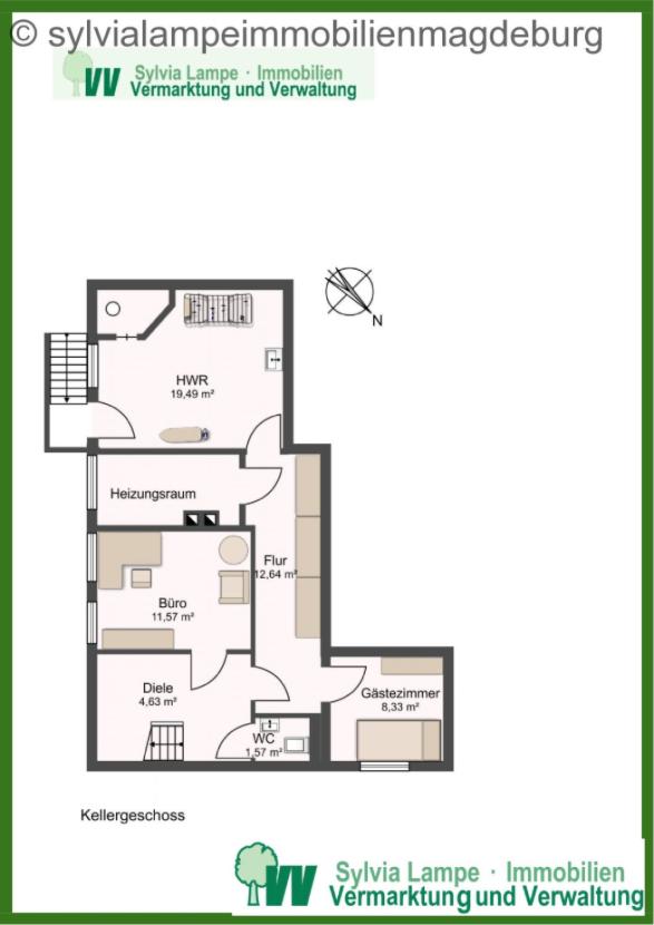 Kellergrundriss laut Bauzeichnung