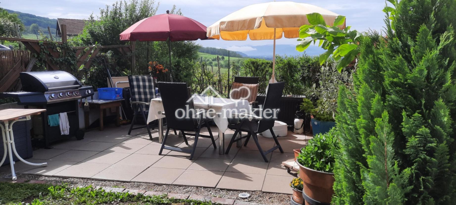 Garten, vermietet an EG