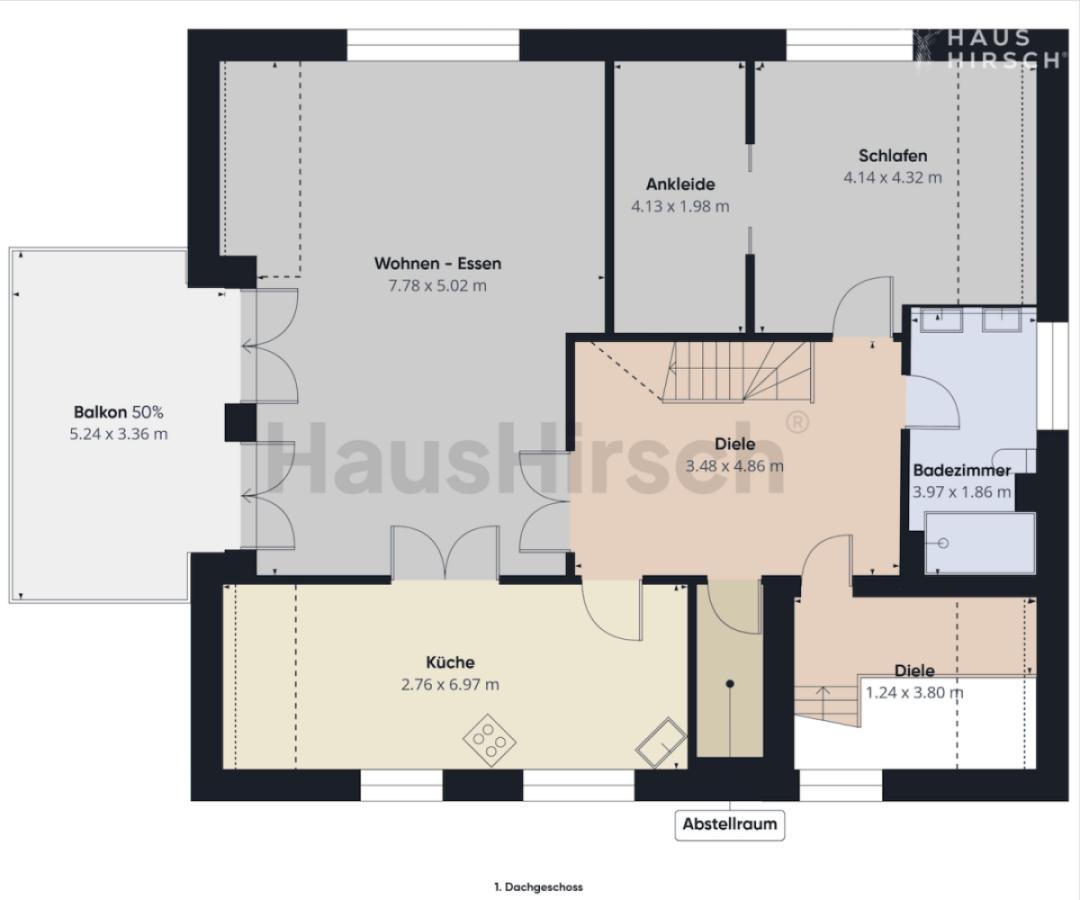 Grundriss 1. Dachgeschoss