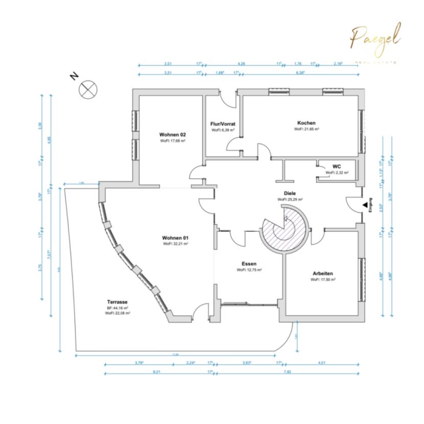 Grundriss - Haupthaus Erdgeschoss
