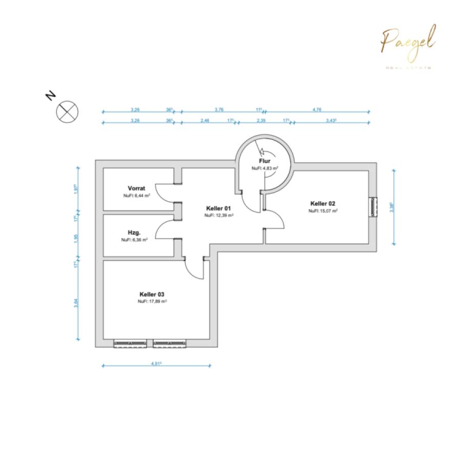 Grundriss - Haupthaus Keller
