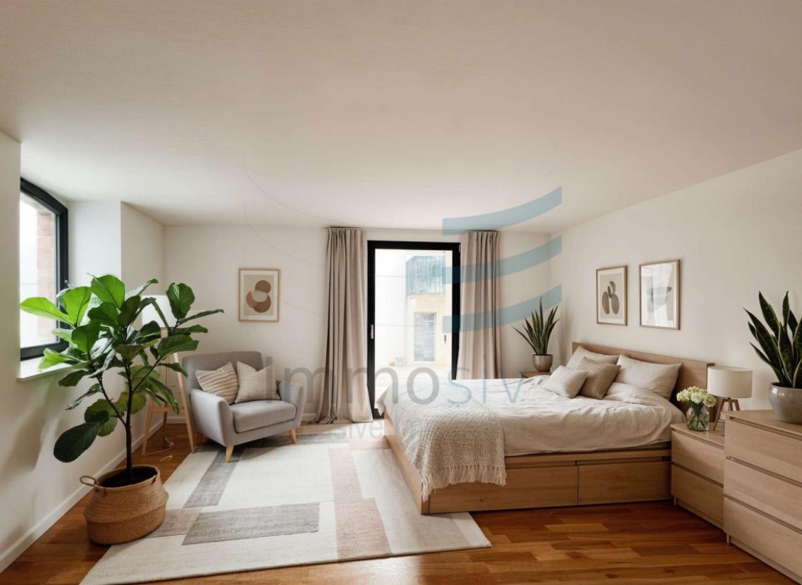 Schlafzimmer mit Terrassenzugang - (KI generiert)