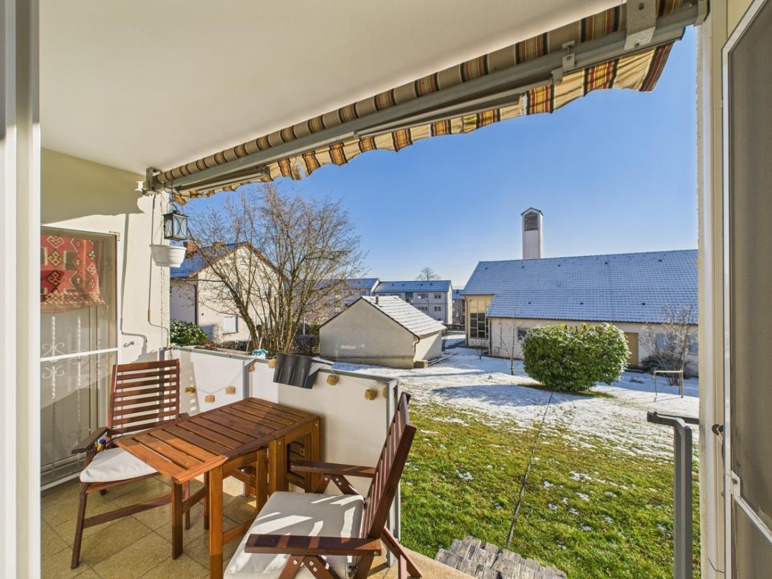 Balkon mit Zugang Garten