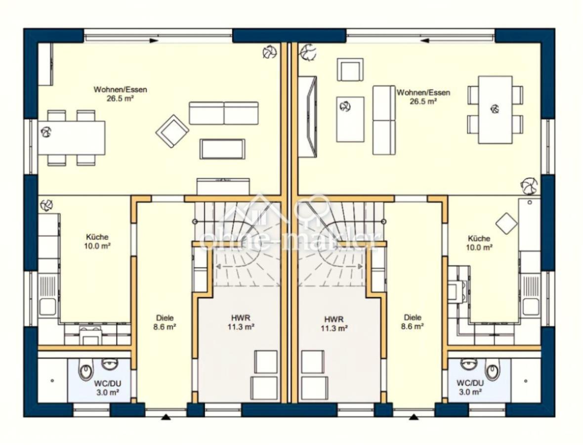 EG  -  beide Haushälften