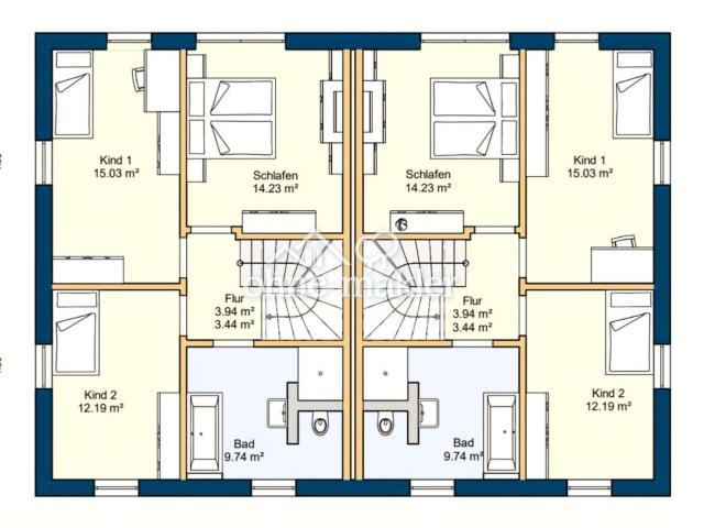 1. OG  -  beide Haushälften