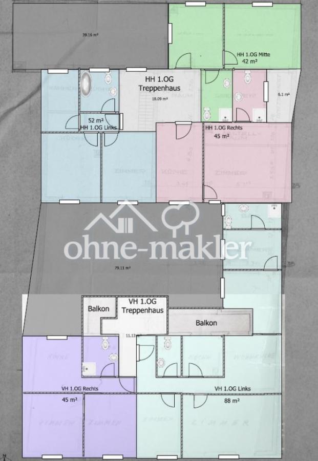 1.OG HHaus 139qm, VHaus 133qm