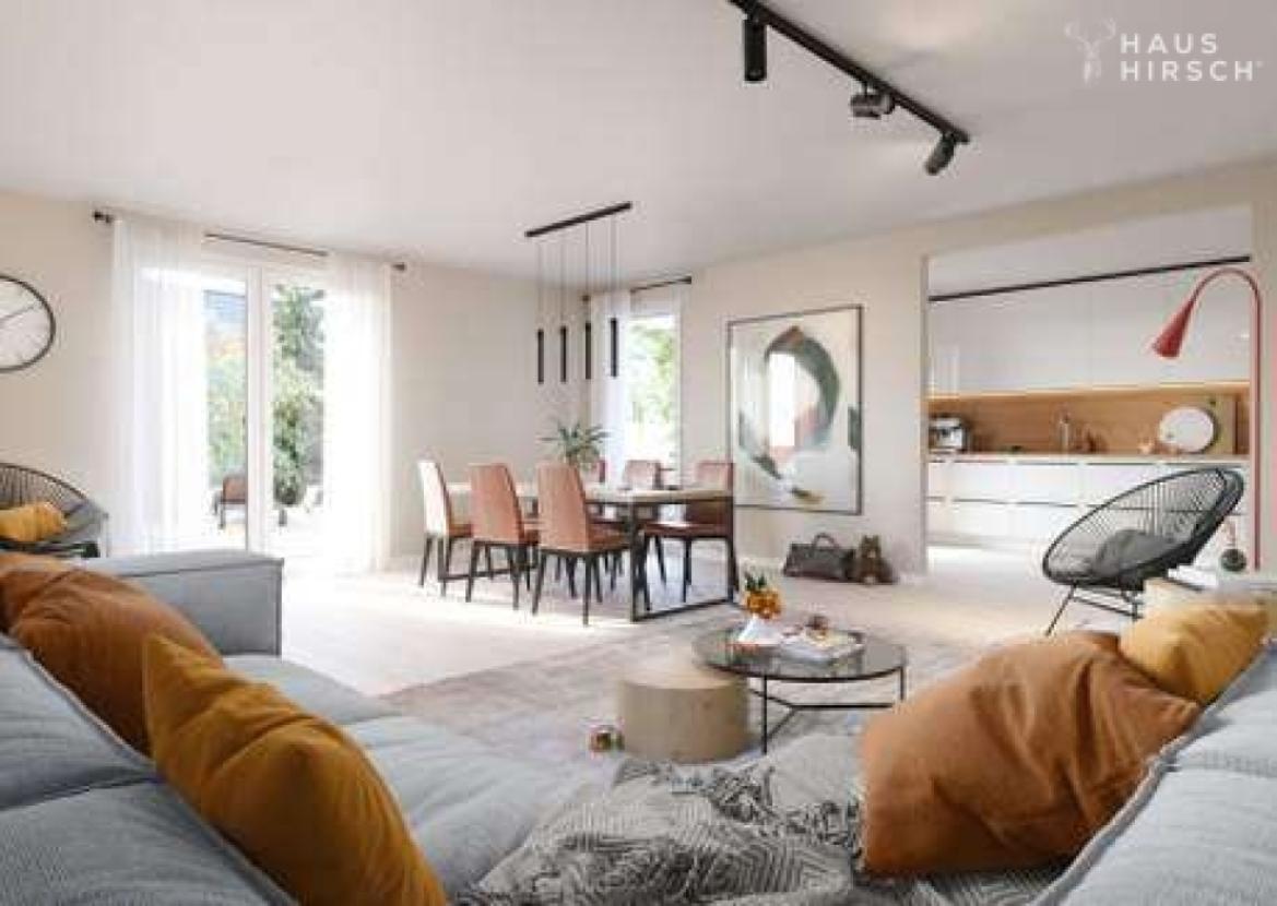 Wohn-/Esszimmer - Visualisierung (Beispieldarstellung)