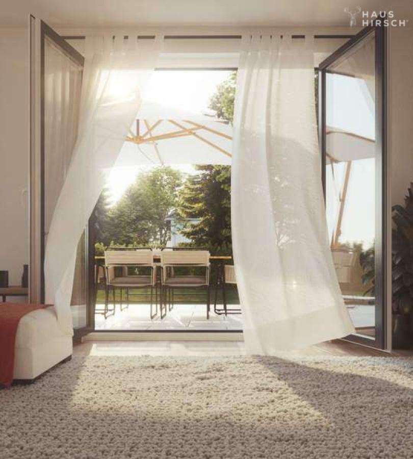 Wohnzimmer Blick auf die Terrasse - Visualisierung (Beispieldarstellung)