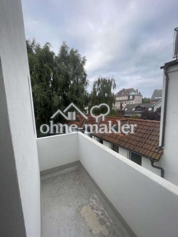 Der rückwärtige Balkon