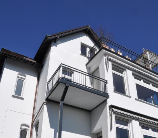 Blick zur Dachterrassee