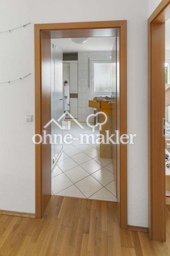 Sicht ins Badezimmer