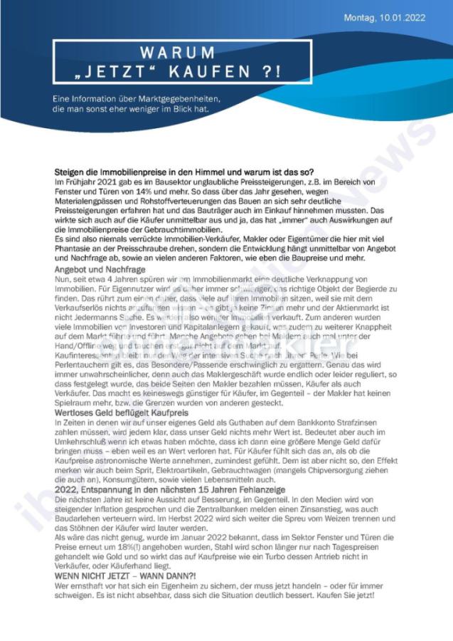 Warum jetzt kaufen!