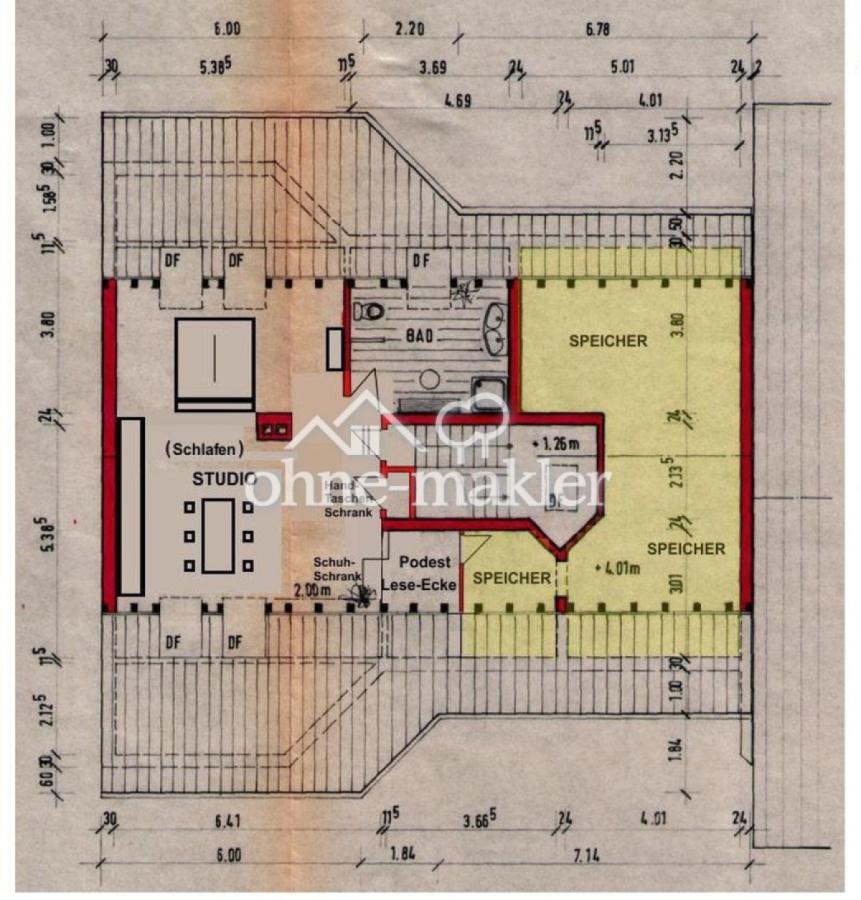 Dachgeschoß-Studio / Speicher