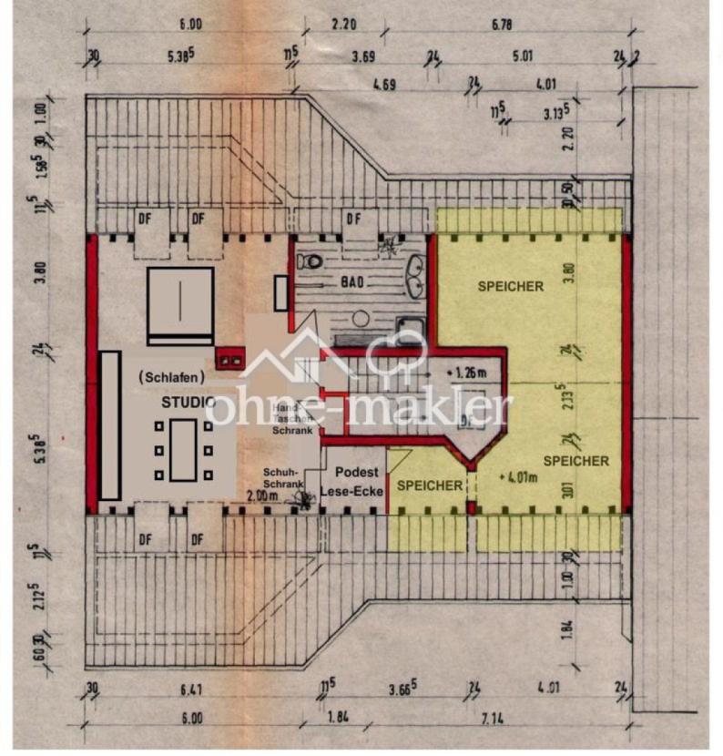Dachgeschoß-Studio / Speicher