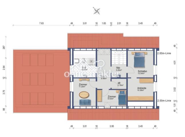 Grundriss Obergeschoss