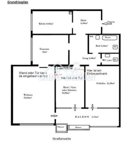 Grundriss mit Erklärungen